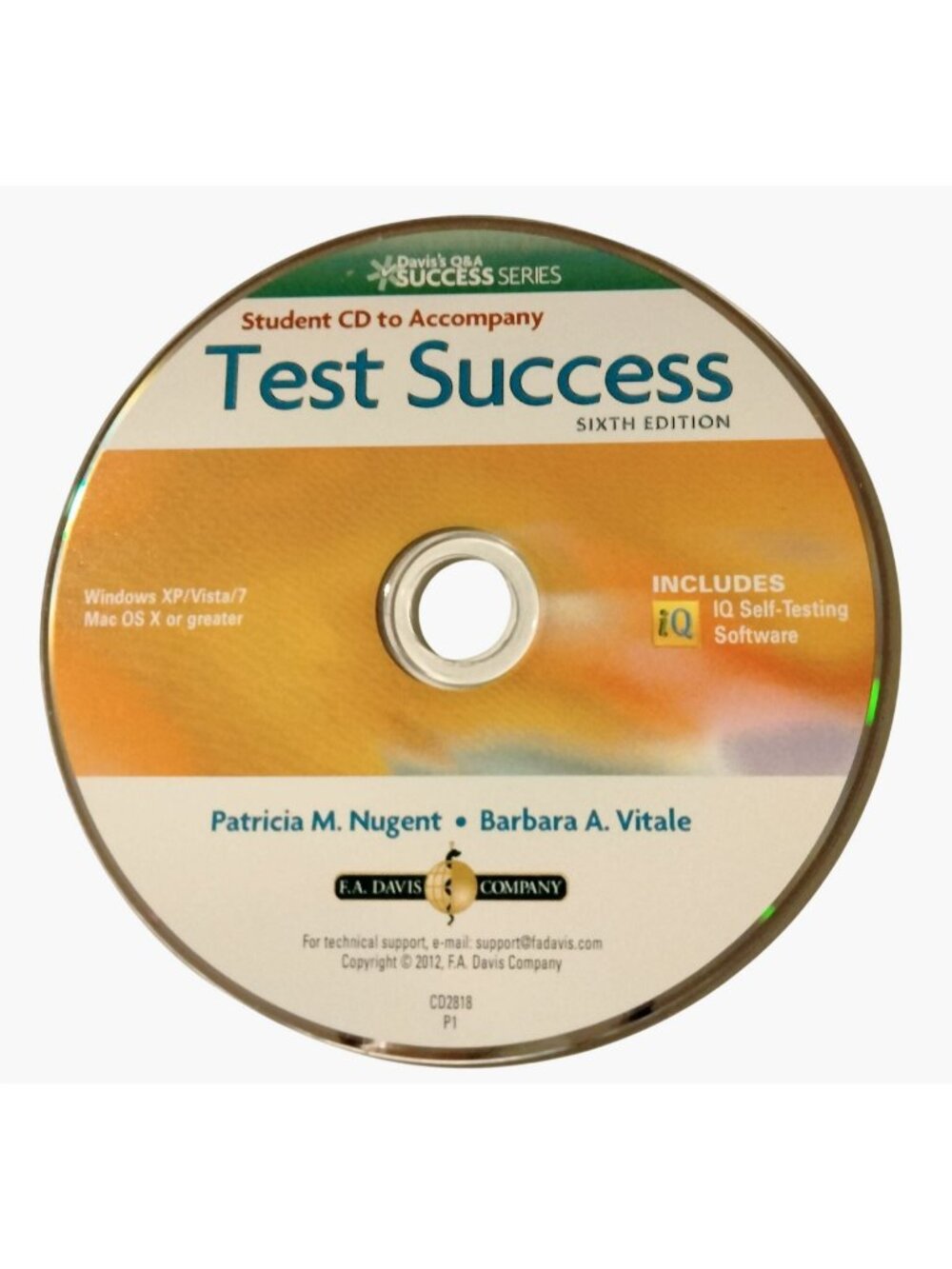 Test Success Student CD To Accompany Sixth Edition IQ Tool Nursing School NCLEX